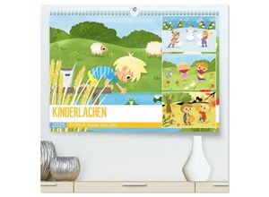 9783435032549 - KINDERLACHEN - Fröhlich durch das Jahr - Ein Kinderkalender (hochwertiger Premium Wandkalender 2025 DIN A2 quer) Kunstdruck in Hochglanz