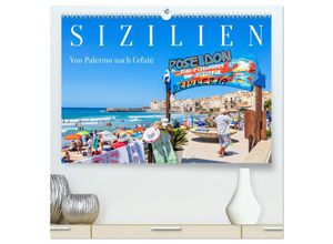 9783435034406 - Sizilien - Von Palermo nach Cefalù (hochwertiger Premium Wandkalender 2025 DIN A2 quer) Kunstdruck in Hochglanz