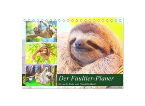 9783435039739 - Der Faultier-Planer für mehr Ruhe und Gemütlichkeit! (Tischkalender 2025 DIN A5 quer) CALVENDO Monatskalender