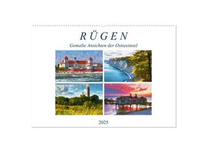 9783435041503 - Rügen - Gemalte Ansichten der Ostseeinsel (Wandkalender 2025 DIN A2 quer) CALVENDO Monatskalender