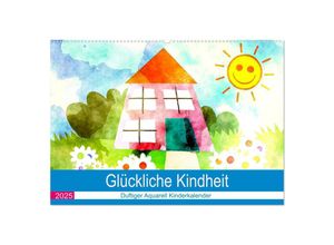 9783435043491 - Glückliche Kindheit Duftiger Aquarell Kinderkalender (Wandkalender 2025 DIN A2 quer) CALVENDO Monatskalender
