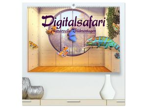 9783435047796 - Digitalsafari - humorvolle Bildmontagen (hochwertiger Premium Wandkalender 2025 DIN A2 quer) Kunstdruck in Hochglanz