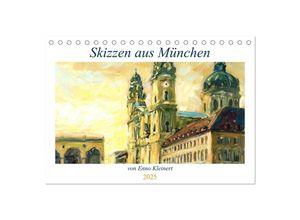 9783435050703 - Skizzen aus München (Tischkalender 2025 DIN A5 quer) CALVENDO Monatskalender