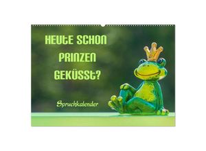 9783435051892 - Heute schon Prinzen geküsst? Spruchkalender (Wandkalender 2025 DIN A2 quer) CALVENDO Monatskalender