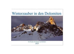 9783435052516 - Winterzauber in den Dolomiten (Wandkalender 2025 DIN A2 quer) CALVENDO Monatskalender