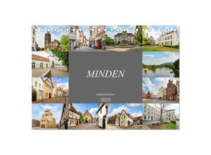 9783435052554 - Minden Impressionen (Tischkalender 2025 DIN A5 quer) CALVENDO Monatskalender