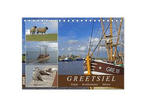 9783435057177 - GREETSIEL - Schafe - Krabbenkutter - Möwen (Tischkalender 2025 DIN A5 quer) CALVENDO Monatskalender