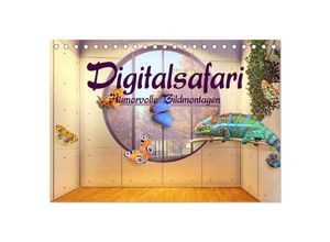 9783435058136 - Digitalsafari - humorvolle Bildmontagen (Tischkalender 2025 DIN A5 quer) CALVENDO Monatskalender