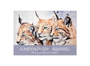 9783435122257 - Kunstkalender - Aquarell Eine gute Zeit zum Malen (Wandkalender 2025 DIN A2 quer) CALVENDO Monatskalender