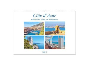 9783435122615 - Côte dAzur - malerische Küste am Mittelmeer (Wandkalender 2025 DIN A2 quer) CALVENDO Monatskalender