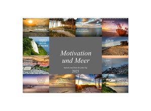 9783435122714 - Motivation und Meer (Wandkalender 2025 DIN A2 quer) CALVENDO Monatskalender