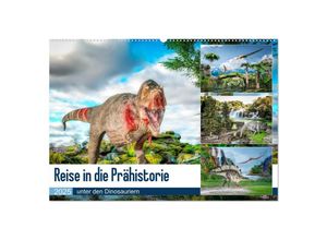 9783435124053 - Reise in die Prähistorie - unter den Dinosauriern (Wandkalender 2025 DIN A2 quer) CALVENDO Monatskalender