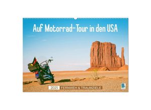 9783435128945 - Fernweh und Traumziele Auf Motorrad-Tour in den USA (Wandkalender 2025 DIN A2 quer) CALVENDO Monatskalender