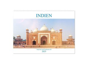 9783435142590 - Indien - Imposant und Eindrucksvoll (Wandkalender 2025 DIN A2 quer) CALVENDO Monatskalender