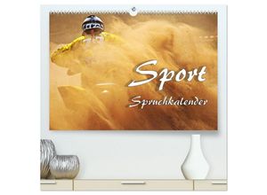 9783435144648 - Sport Spruchkalender (hochwertiger Premium Wandkalender 2025 DIN A2 quer) Kunstdruck in Hochglanz