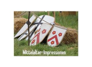 9783435145683 - Mittelalter-Impressionen (Wandkalender 2025 DIN A2 quer) CALVENDO Monatskalender