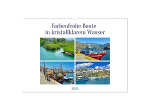 9783435156078 - Farbenfrohe Boote in kristallklarem Wasser (Wandkalender 2025 DIN A2 quer) CALVENDO Monatskalender