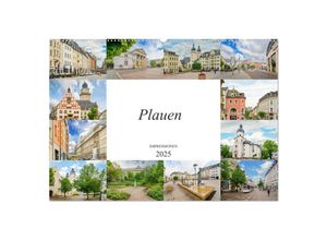 9783435222513 - Plauen Impressionen (Wandkalender 2025 DIN A2 quer) CALVENDO Monatskalender