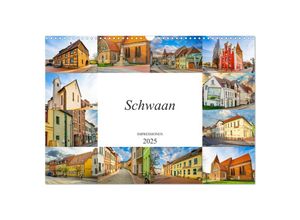 9783435235049 - Schwaan Impressionen (Wandkalender 2025 DIN A3 quer) CALVENDO Monatskalender