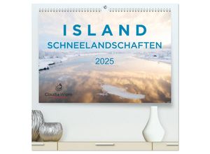 9783435239498 - ISLAND - Schneelandschaften (hochwertiger Premium Wandkalender 2025 DIN A2 quer) Kunstdruck in Hochglanz