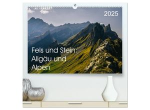 9783435240500 - Fels und Stamm Allgäu und Alpen (hochwertiger Premium Wandkalender 2025 DIN A2 quer) Kunstdruck in Hochglanz