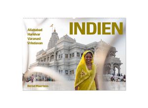 9783435240616 - INDIEN Allahabad Haridwar Varanasi Vrindavan (Wandkalender 2025 DIN A2 quer) CALVENDO Monatskalender