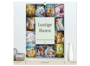 9783435240722 - Lustige Hasen (hochwertiger Premium Wandkalender 2025 DIN A2 hoch) Kunstdruck in Hochglanz