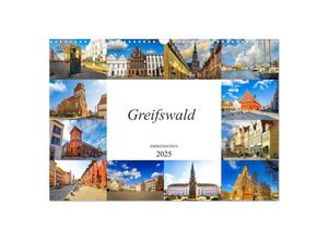 9783435241088 - Greifswald Impressionen (Wandkalender 2025 DIN A3 quer) CALVENDO Monatskalender