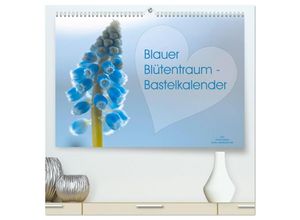 9783435245185 - Blauer Blütentraum - Bastelkalender (hochwertiger Premium Wandkalender 2025 DIN A2 quer) Kunstdruck in Hochglanz