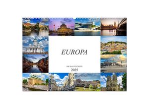 9783435245970 - Europa Die Hauptstädte (Wandkalender 2025 DIN A2 quer) CALVENDO Monatskalender