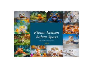 9783435246229 - Kleine Echsen haben Spass (Wandkalender 2025 DIN A3 quer) CALVENDO Monatskalender