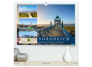 9783435253470 - Norddeich Spaziergang vom Hafen bis zum Strand (hochwertiger Premium Wandkalender 2025 DIN A2 quer) Kunstdruck in Hochglanz