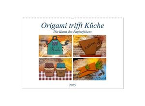 9783435253685 - Origami trifft Küche - Die Kunst des Papierfaltens (Wandkalender 2025 DIN A2 quer) CALVENDO Monatskalender