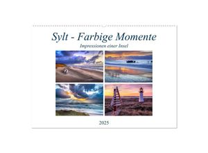 9783435256693 - Sylt - Farbige Momente (Wandkalender 2025 DIN A2 quer) CALVENDO Monatskalender