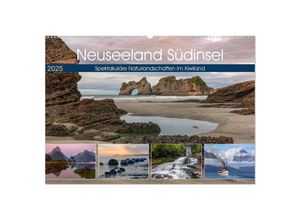 9783435262366 - Neuseeland Südinsel - Spektakuläre Naturlandschaften im Kiwiland (Wandkalender 2025 DIN A2 quer) CALVENDO Monatskalender