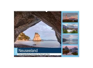 9783435262403 - Neuseeland - Eine fotografische Rundreise von Nord nach Süd (Wandkalender 2025 DIN A2 quer) CALVENDO Monatskalender