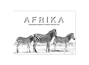 9783435267538 - AFRIKA - Schwarz-weiss Fotografien im modernen High Key Look (Wandkalender 2025 DIN A2 quer) CALVENDO Monatskalender