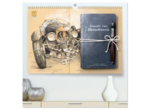 9783435271672 - Classic Car Sketchbook (hochwertiger Premium Wandkalender 2025 DIN A2 quer) Kunstdruck in Hochglanz