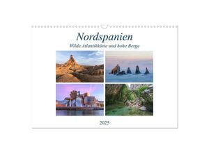 9783435272716 - Nordspanien wilde Atlantikküste und hohe Berge (Wandkalender 2025 DIN A3 quer) CALVENDO Monatskalender