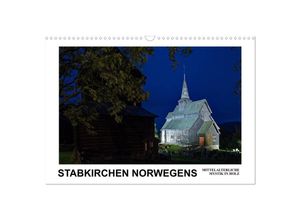 9783435282999 - Stabkirchen Norwegens - Mittelalterliche Mystik in Holz (Wandkalender 2025 DIN A3 quer) CALVENDO Monatskalender