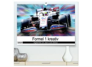 9783435296873 - Formel 1 kreativ - Digital Art von Jean-Louis Glineur (hochwertiger Premium Wandkalender 2025 DIN A2 quer) Kunstdruck in Hochglanz