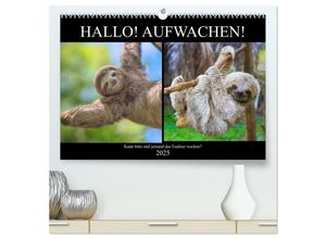 9783435297290 - Hallo! Aufwachen! Kann bitte mal jemand das Faultier wecken? (hochwertiger Premium Wandkalender 2025 DIN A2 quer) Kunstdruck in Hochglanz
