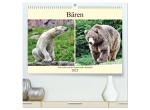 9783435297887 - Bären - Der Eisbär und der Kamtschatka-Braunbär (hochwertiger Premium Wandkalender 2025 DIN A2 quer) Kunstdruck in Hochglanz