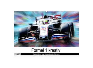 9783435300143 - Formel 1 kreativ - Digital Art von Jean-Louis Glineur (Wandkalender 2025 DIN A2 quer) CALVENDO Monatskalender