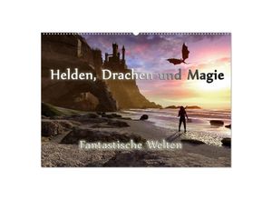 9783435301027 - Helden Drachen und Magie (Wandkalender 2025 DIN A2 quer) CALVENDO Monatskalender