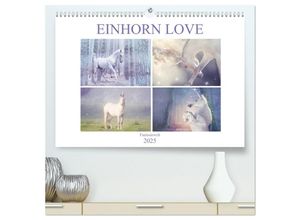 9783435303755 - Einhorn Love - Fantasiewelt (hochwertiger Premium Wandkalender 2025 DIN A2 quer) Kunstdruck in Hochglanz