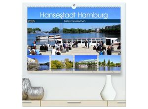 9783435315086 - Hansestadt Hamburg - Alster Impressionen (hochwertiger Premium Wandkalender 2025 DIN A2 quer) Kunstdruck in Hochglanz