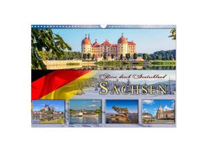 9783435318520 - Reise durch Deutschland - Sachsen (Wandkalender 2025 DIN A3 quer) CALVENDO Monatskalender