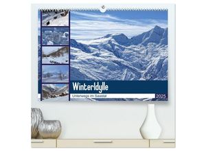 9783435324682 - WinterIdylle Unterwegs im Saastal (hochwertiger Premium Wandkalender 2025 DIN A2 quer) Kunstdruck in Hochglanz