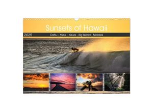 9783435333394 - Sunsets of Hawaii (Wandkalender 2025 DIN A3 quer) CALVENDO Monatskalender